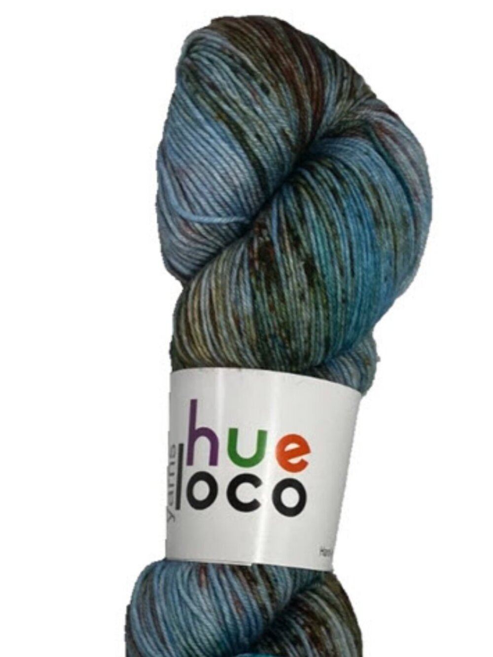 Hue Loco Yarn Phyllis Sock SW Merino Nylon "Act Natural" Speckles 463 yds 100 g